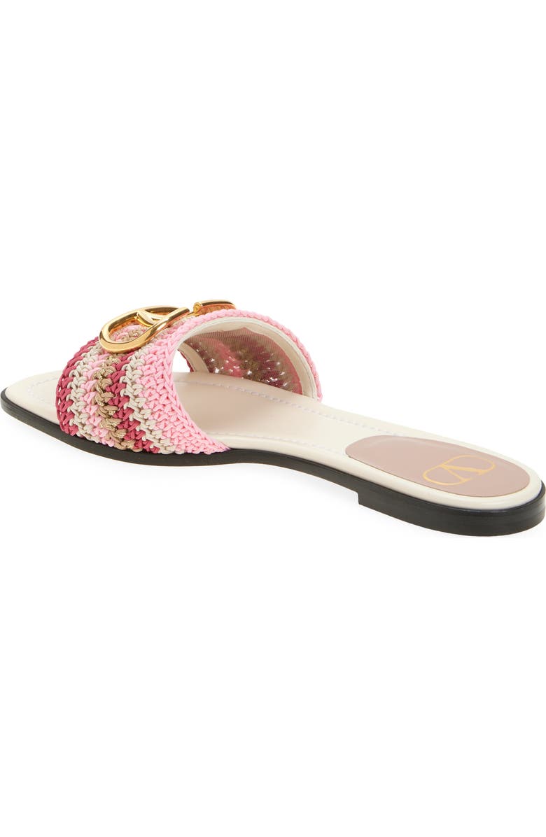 Valentino Garavani VLOGO Crochet Slide Sandal, Alternate, color,
