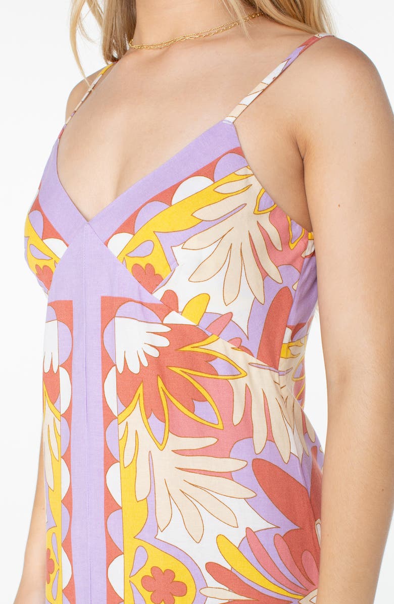 Roxy Santorini Printed Slipdress, Alternate, color, Lilac Breeze