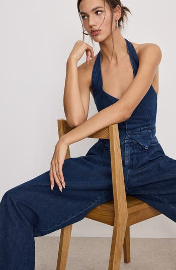 Denim Halter Vest