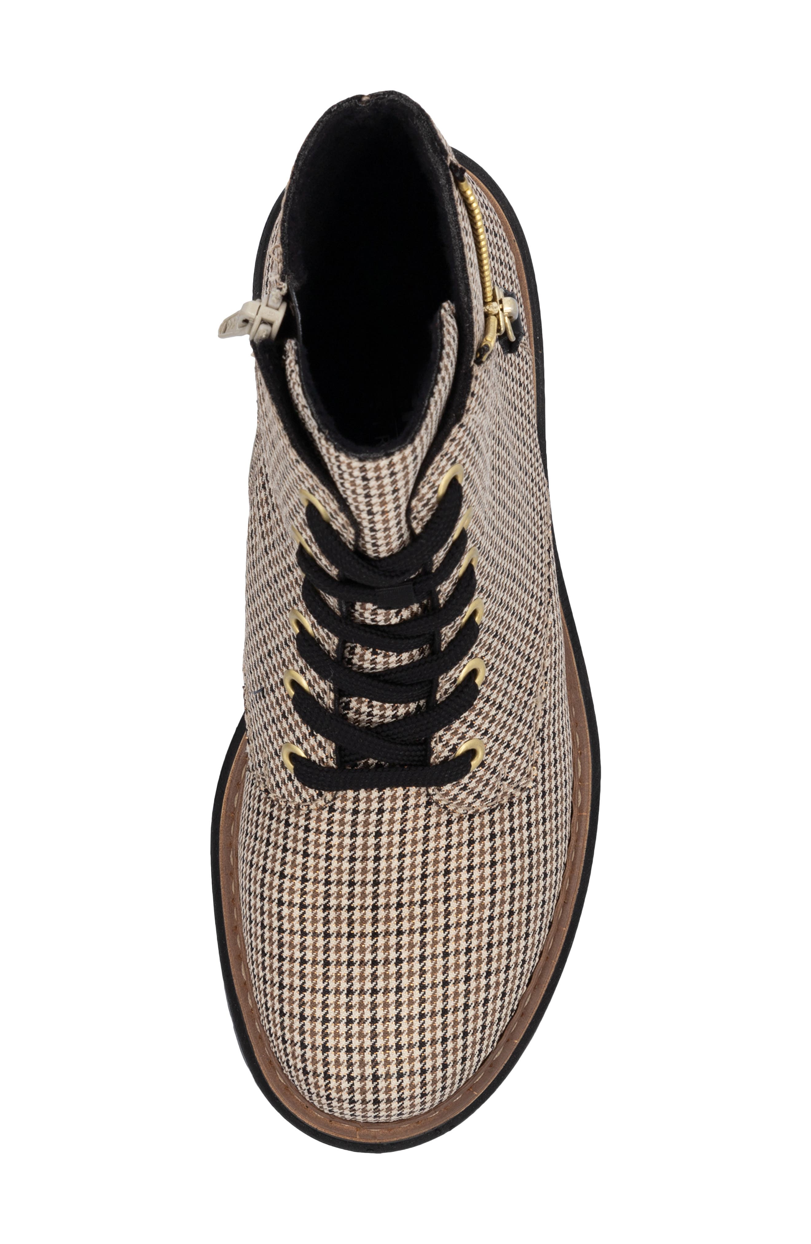 Rieker Pearl 17 Lace-Up Boot, Alternate, color, Beige-Schwarz/ Schwarz