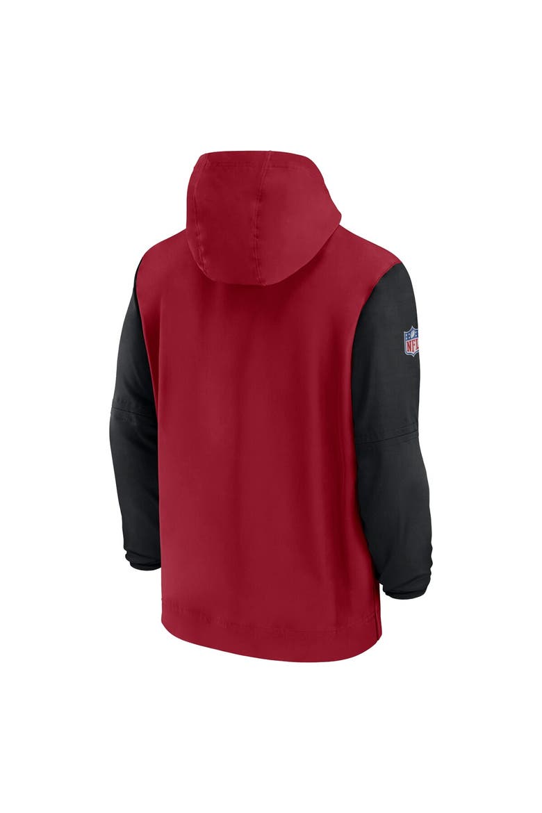 Men's Nike Cardinal/Black Arizona Cardinals 2024/25 Sideline Pre-Game Player 1/2-Zip Hoodie Jacket, Alternate, color, Cardinal