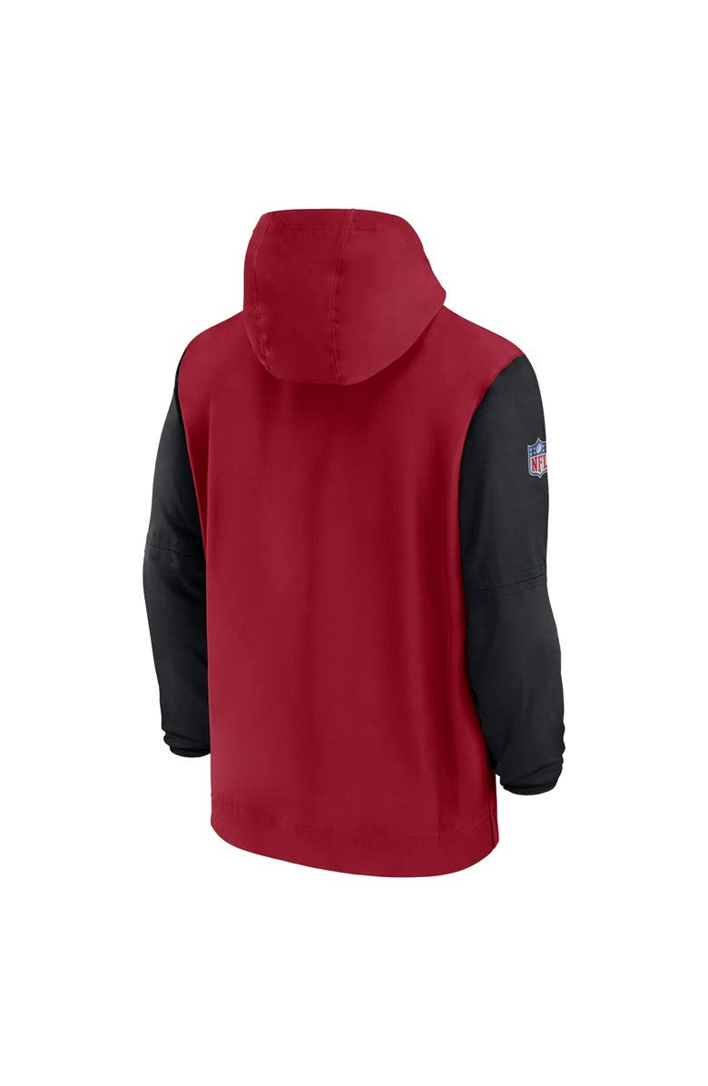 Nike Men's Nike Cardinal/Black Arizona Cardinals 2024/25 Sideline Pre-Game Player 1/2-Zip Hoodie Jacket, Alternate, color, Cardinal