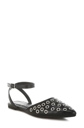 London Rag Chalcis Rivet Flat In Black