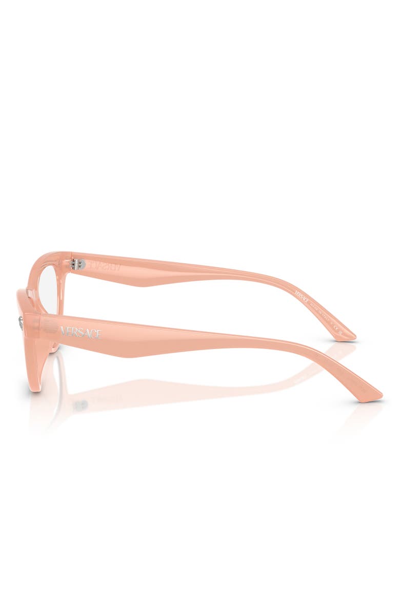Versace 52mm Cat Eye Optical Glasses, Alternate, color, Opal Pink