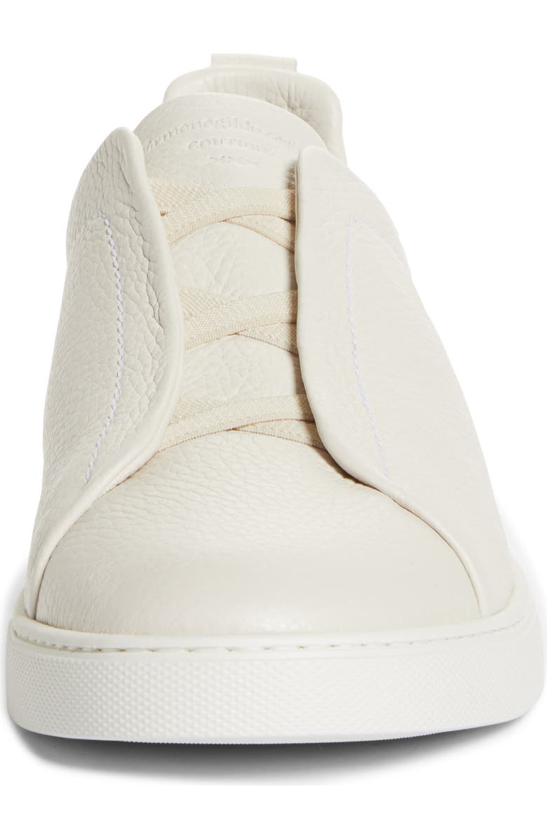 ZEGNA Triple Stitch Deerskin Leather Slip-On Sneaker, Alternate, color,