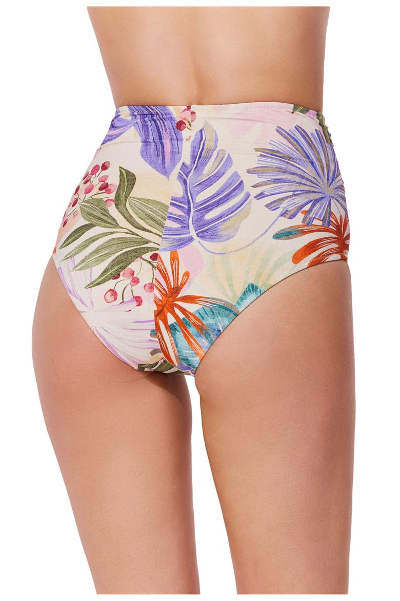 Cherry Blossom Shirred High Waist Swim Bottom, Alternate, color, Blossom-Multi