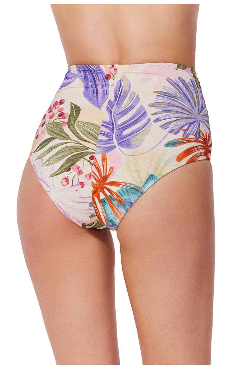 Gottex Cherry Blossom Shirred High Waist Swim Bottom, Alternate, color, Blossom-Multi