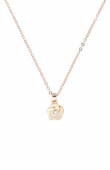 Parnela Polished Flower Pendant Necklace