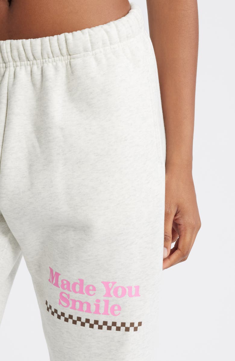 THE MAYFAIR GROUP Made You Smile Graphic Sweatpants, Alternate, color, Grey