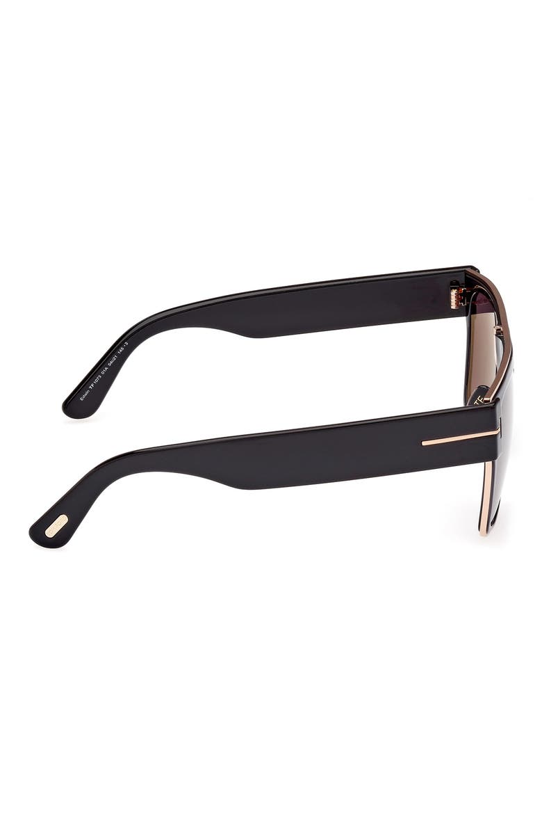 Edwin 54mm Square Sunglasses, Alternate, color, SHINY BLACK / SMOKE