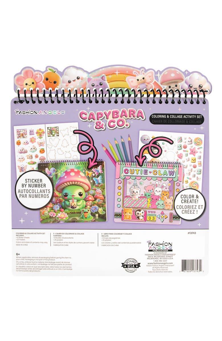Fashion Angels Capybara & Co. Collage Activity Set, Craft Kit for Ages 6+, Alternate, color, Multicolored