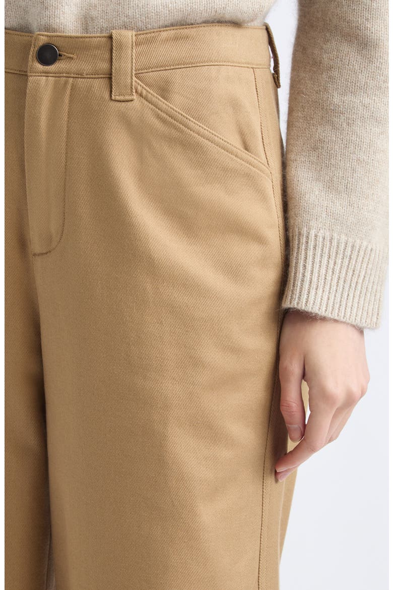 Brushed Cotton Wide Leg Pants, Alternate, color, CAMELETTO