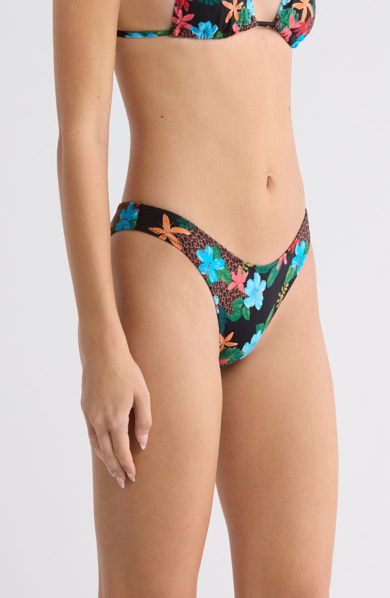 PacSun Erica High Leg Scoop Bikini Bottoms, Alternate, color, Jungle Tropical