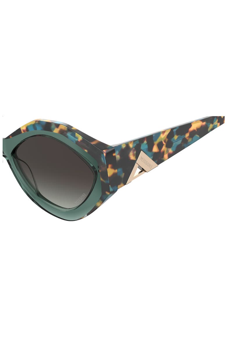 56mm Oval Sunglasses, Alternate, color, GREEN HAVANA