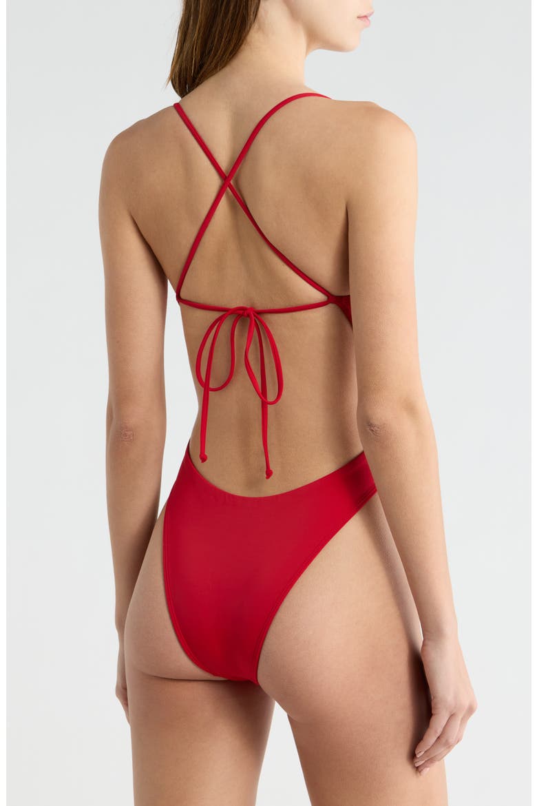 Mackenzie One-Piece Swimsuit, Alternate, color, RED