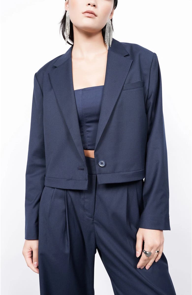 WILDFANG The Empower Cropped Convertible Blazer, Main, color, 