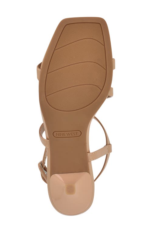 Nine West Hinell Kitten Heel Sandal In Warm Buff