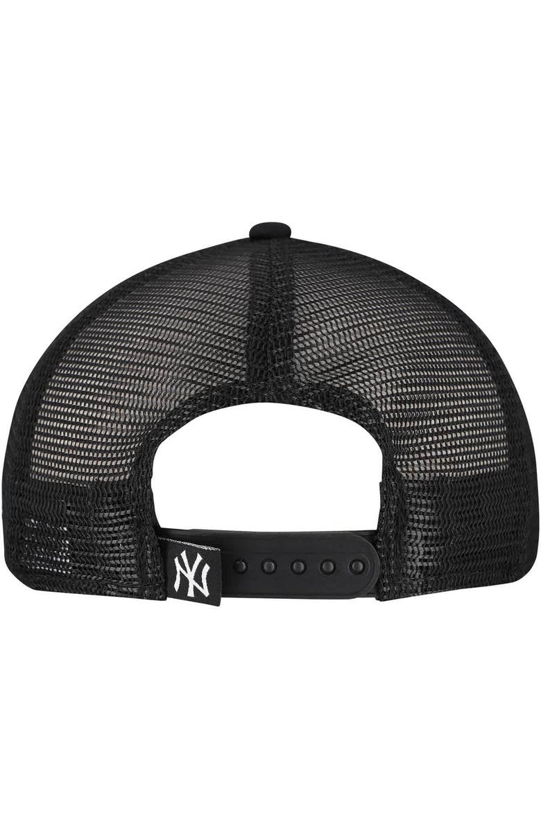 New Era Men's New Era Black New York Yankees Retro Bold A-Frame Trucker 9FORTY Adjustable Hat, Alternate, color, Black