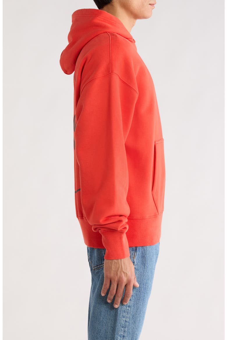 Core Oversize Logo Hoodie, Alternate, color, RED