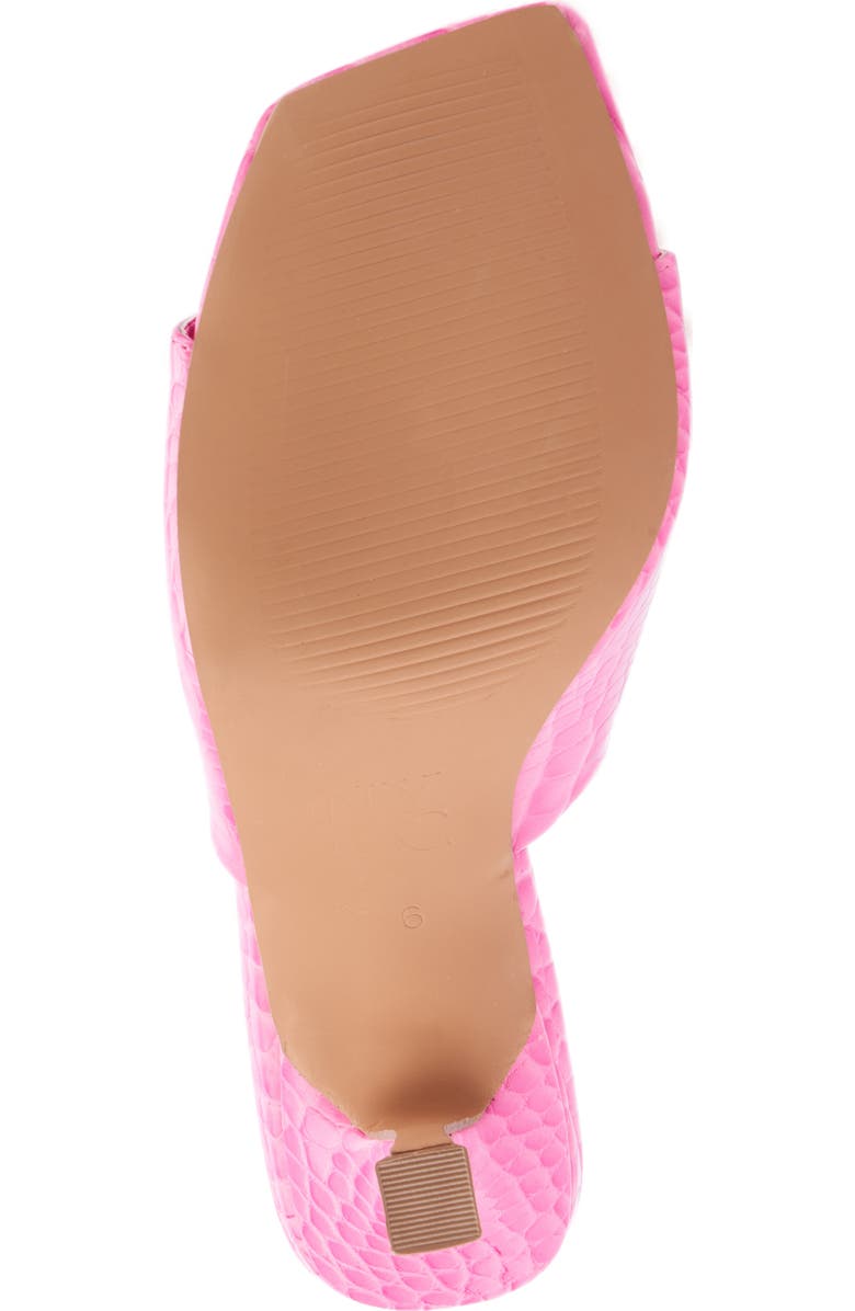 NEW YORK AND COMPANY Delara Croc Embossed Heeled Sandal, Alternate, color, Pink