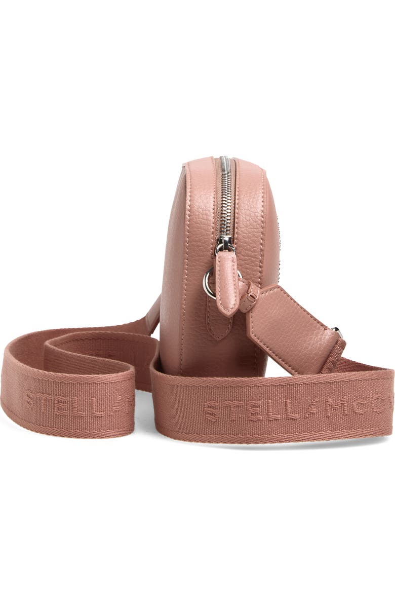 Stella McCartney Small Stud Logo Faux Leather Camera Bag, Alternate, color, Tawny Rose