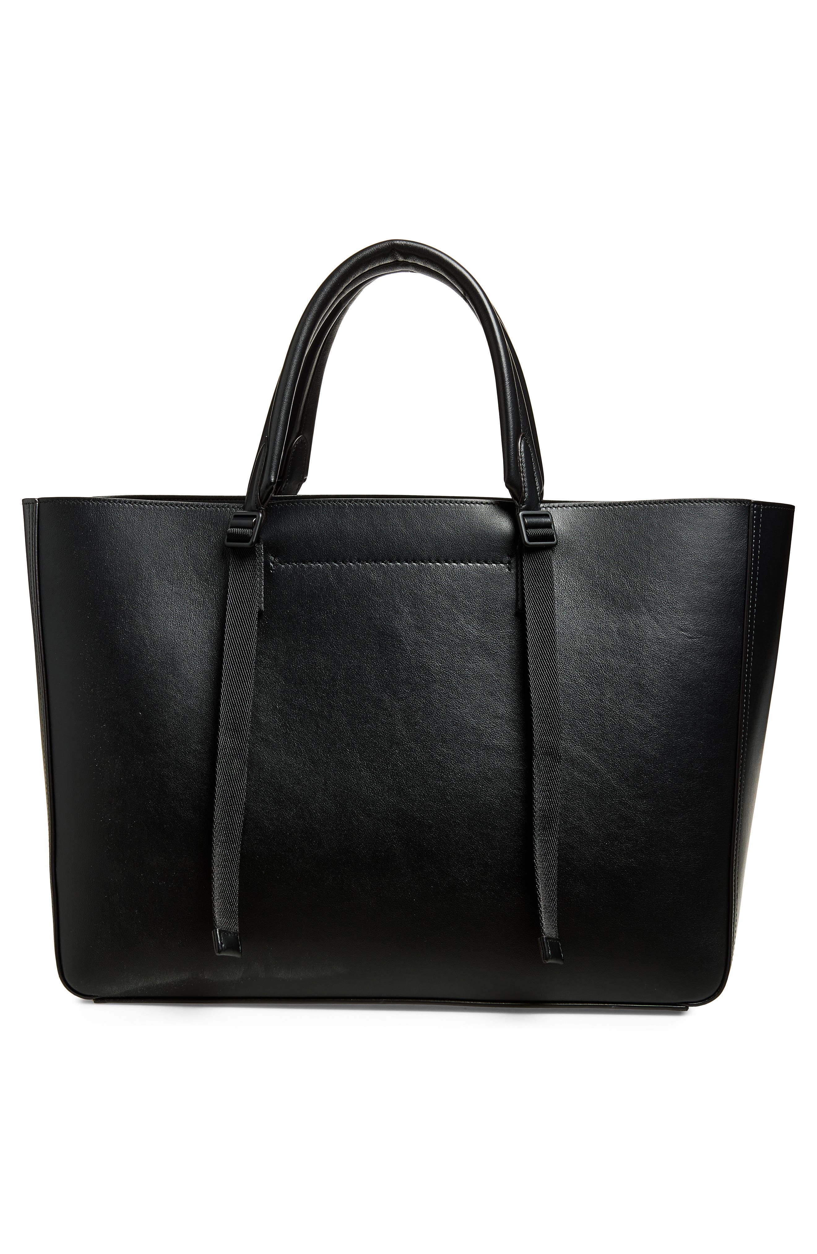 Carlo Leather Tote, Alternate, color, BLACK/ BLACK