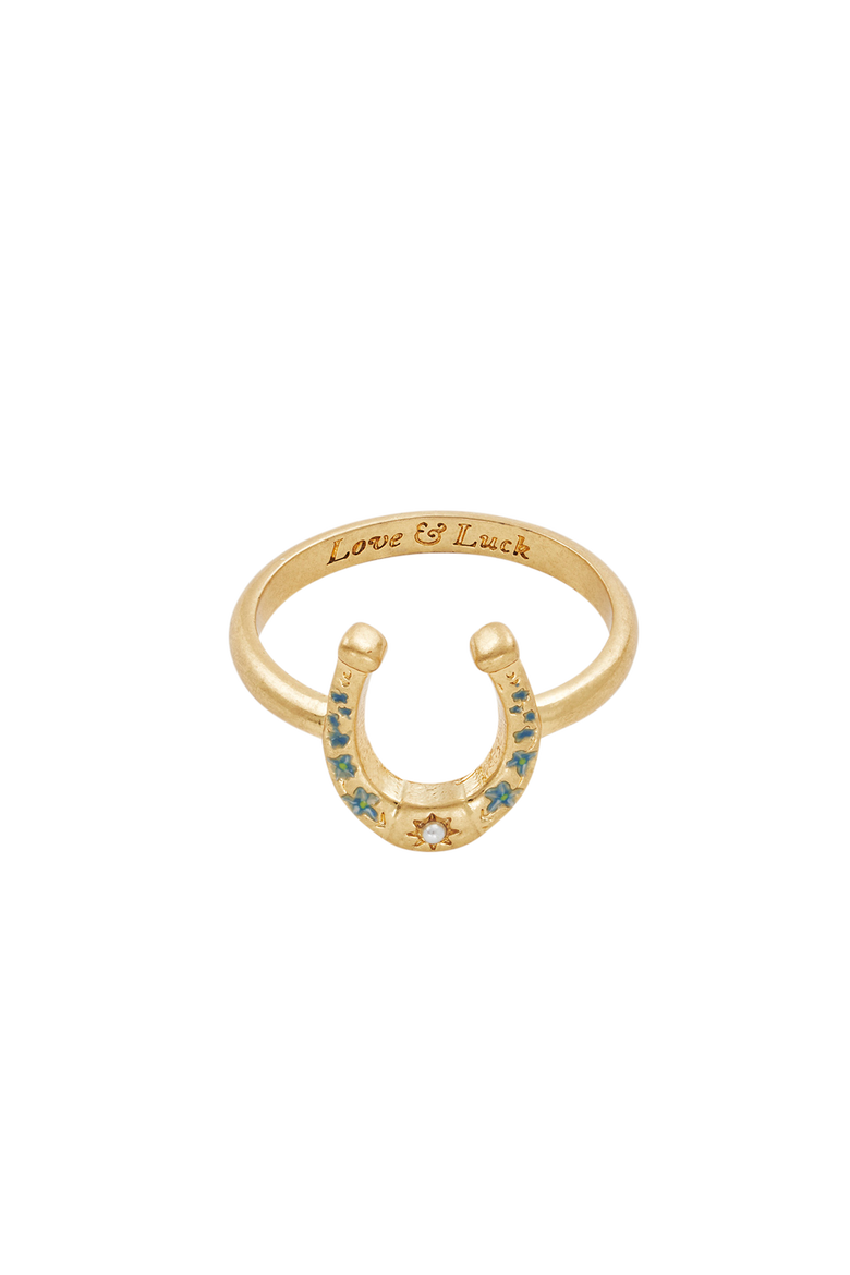 Lucky in Love Ring, Alternate, color, Gold