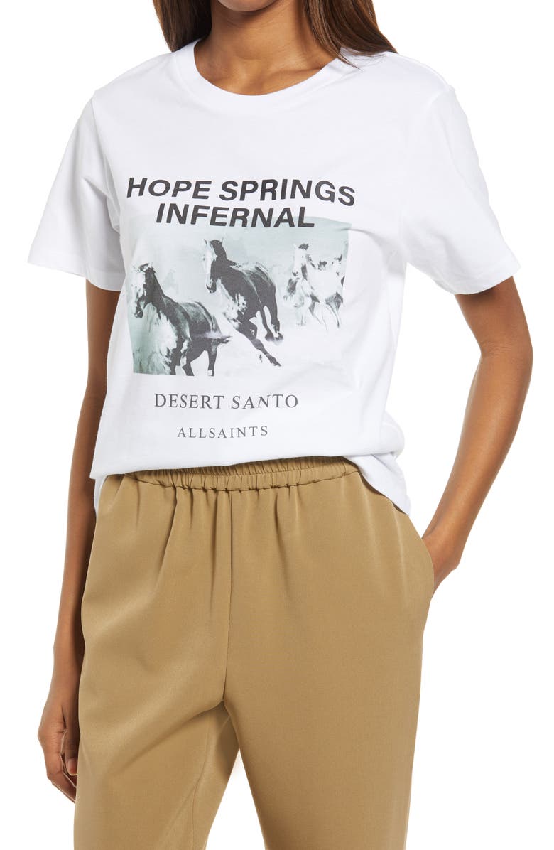 AllSaints Santo Cotton Graphic Boyfriend Tee, Main, color, 