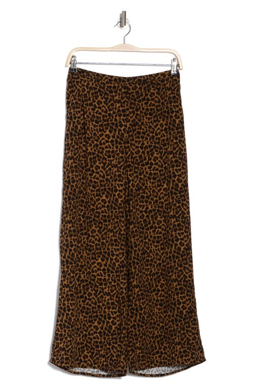 Nordstrom Rack Printed Palazzo Pants In Brown- Black Leopard