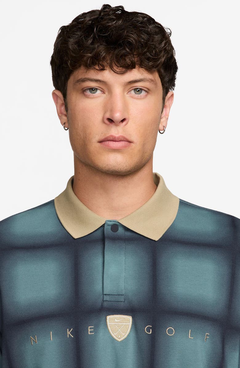 Nike Check Plaid Polo, Alternate, color, Mineral Slate/ Limestone