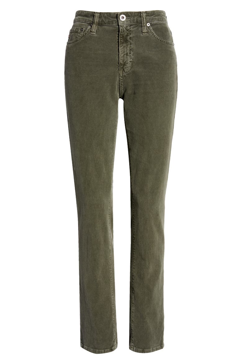 Mari High Waist Slim Ankle Straight Leg Corduroy Pants, Alternate, color, 1 YEAR SULFUR A