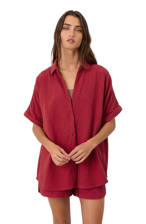 Organic Cotton Coastal Double Gauze Relaxed Shirt