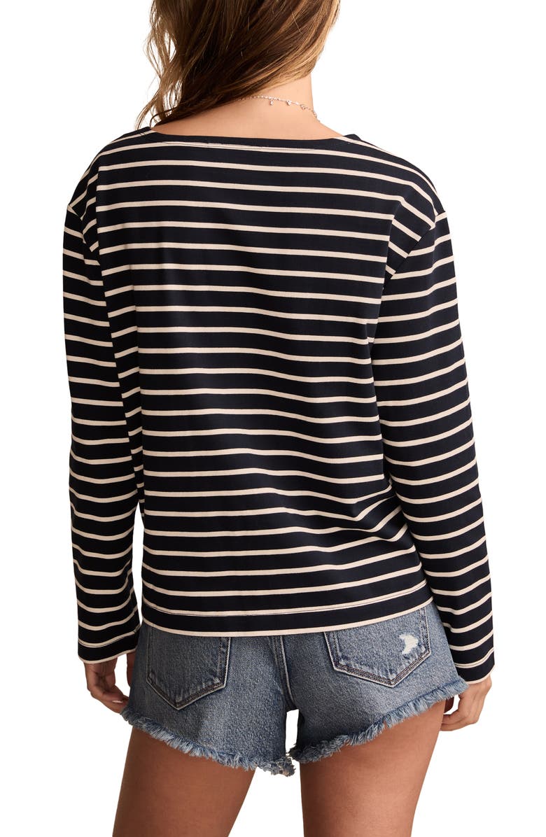 Lucky Brand Sailor Stripe Long Sleeve T-Shirt, Alternate, color, 