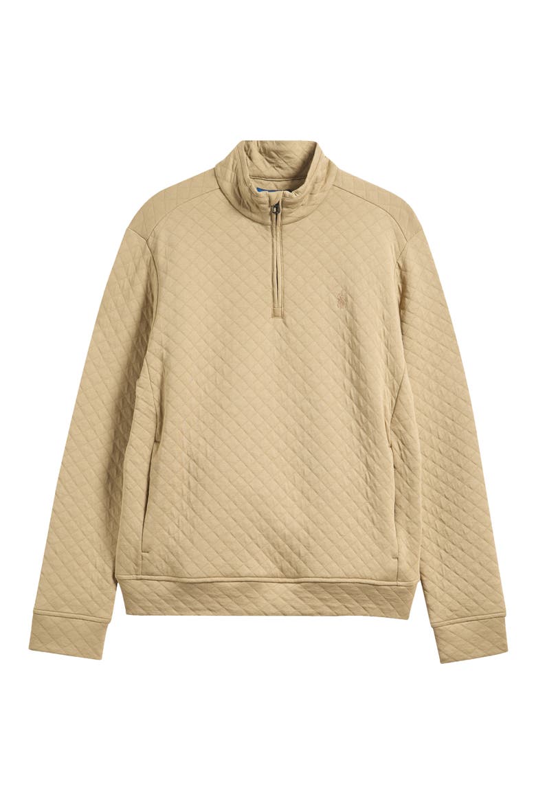 Quilted Quarter-Zip Pullover, Alternate, color, KHAKI
