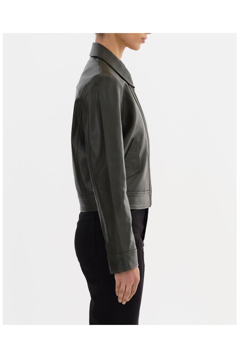 Tess | Leather Jacket, Alternate, color, Dark Olive
