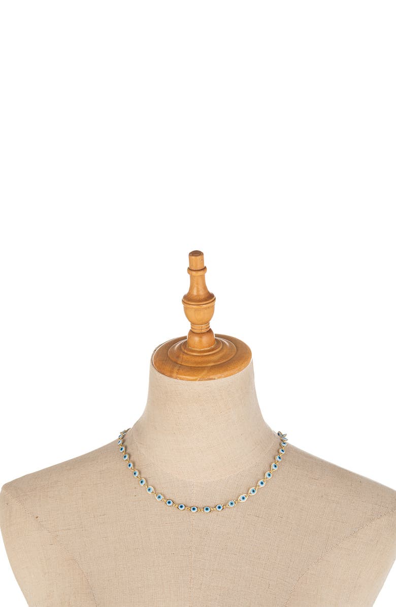 EYE CANDY LOS ANGELES Eyes For All Evil Eye Necklace, Alternate, color, Gold