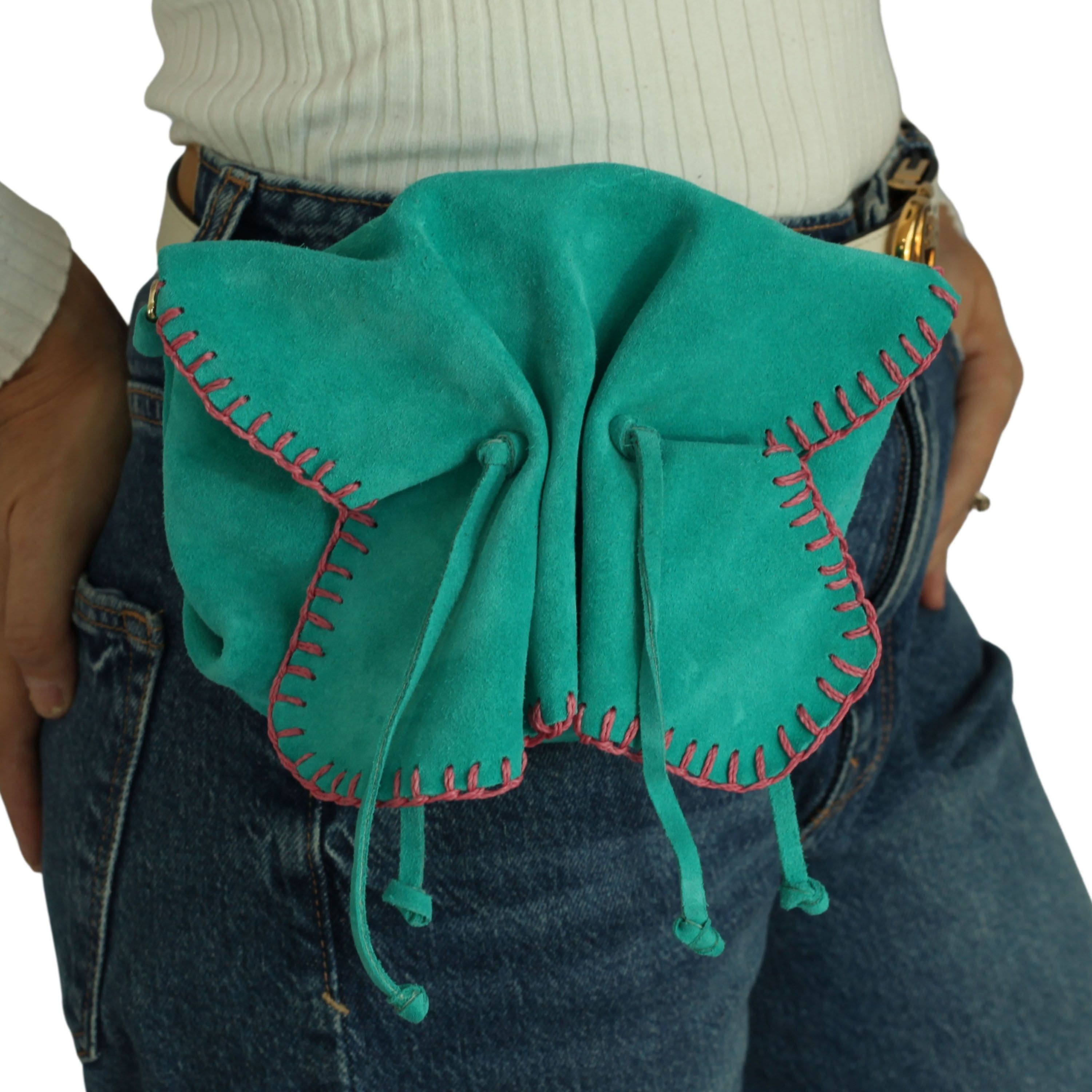 Mini Butterfly Suede Leather Bag, Alternate, color, Sky