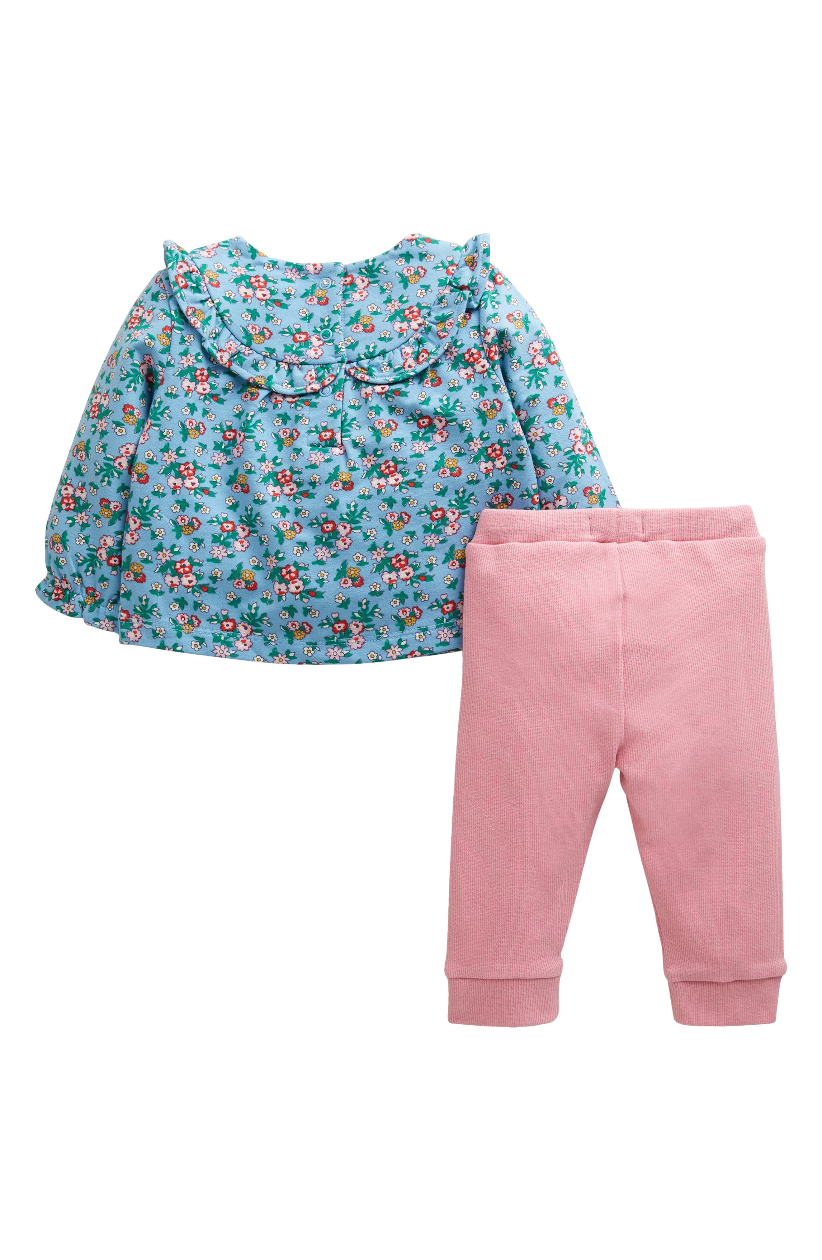 Mini Boden Floral Stretch Cotton Top & Joggers Set | Nordstromrack