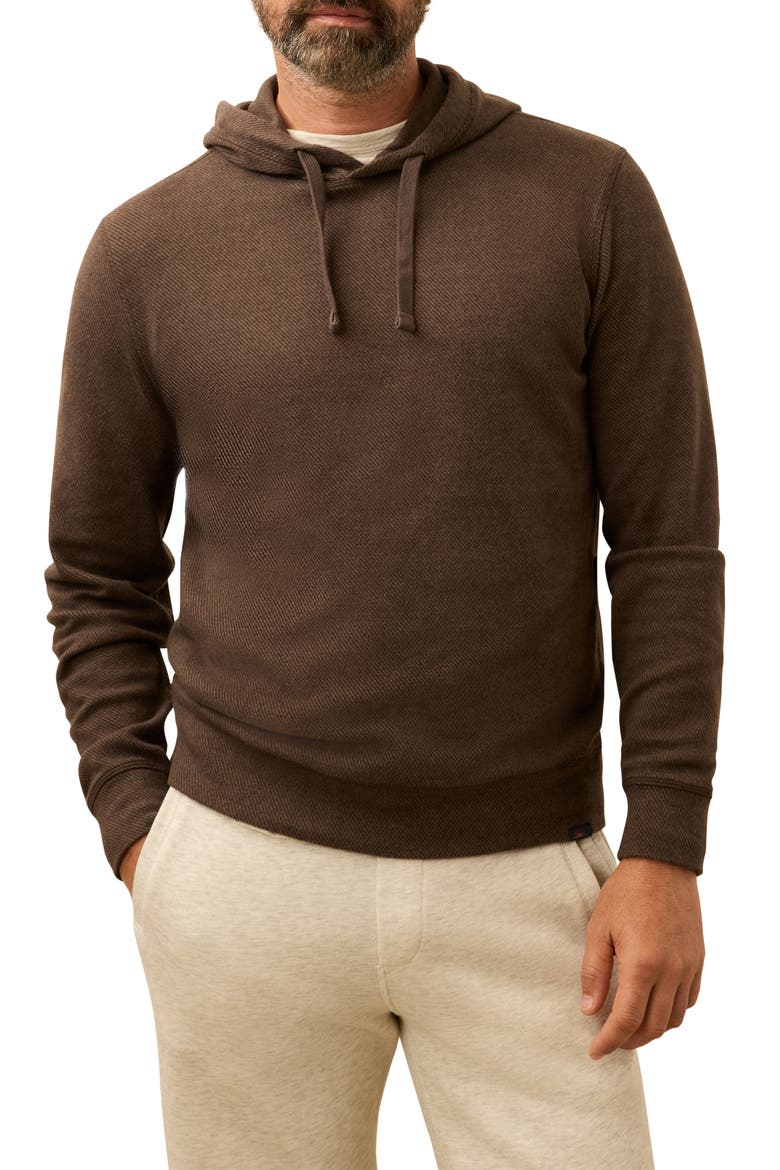 Legend Stretch Organic Cotton Blend Hoodie, Main, color, VALLEY BROWN TWILL