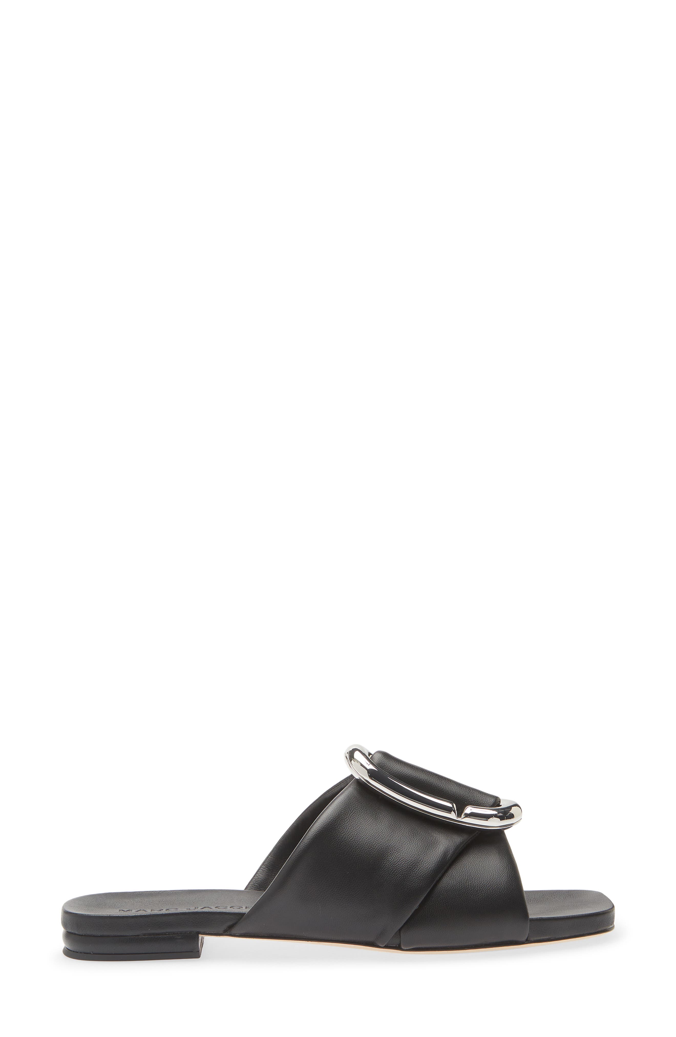 Marc Jacobs The Pop J Marc Slide Sandal, Alternate, color, Black