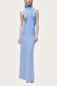 Nocturne Sleeveless Ruched Maxi Dress