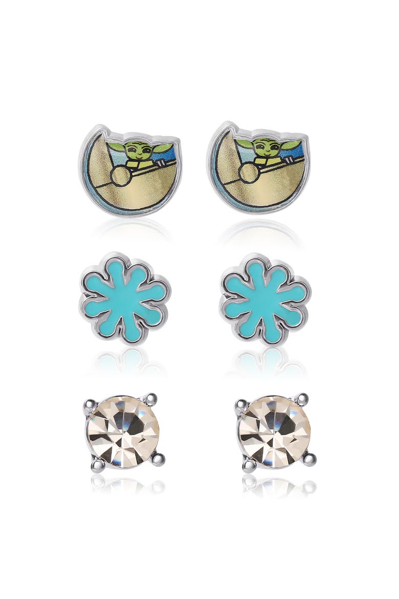 The Mandalorian Stud Earrings, 3 Pairs, Main, color, Multi