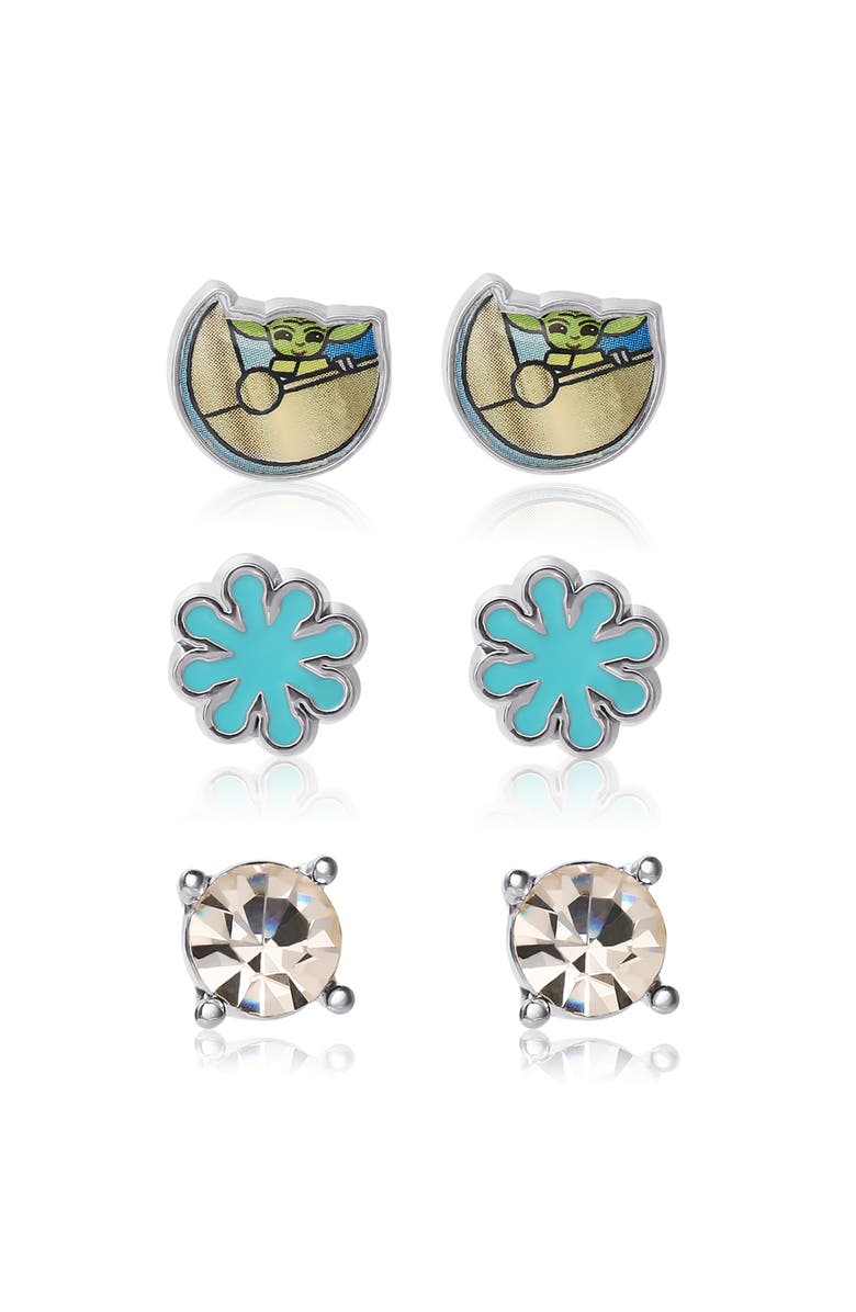 Star Wars The Mandalorian Stud Earrings, 3 Pairs, Main, color, Multi