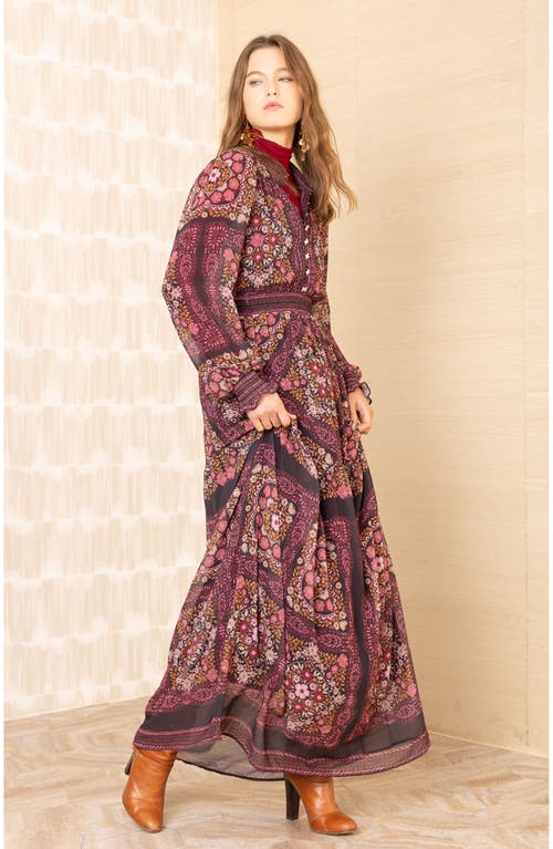 Hale Bob Marisol Chiffon Maxi Dress In Animal Print