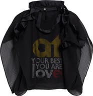 Sacai At Your Best, You Are Love Mixed Media Top