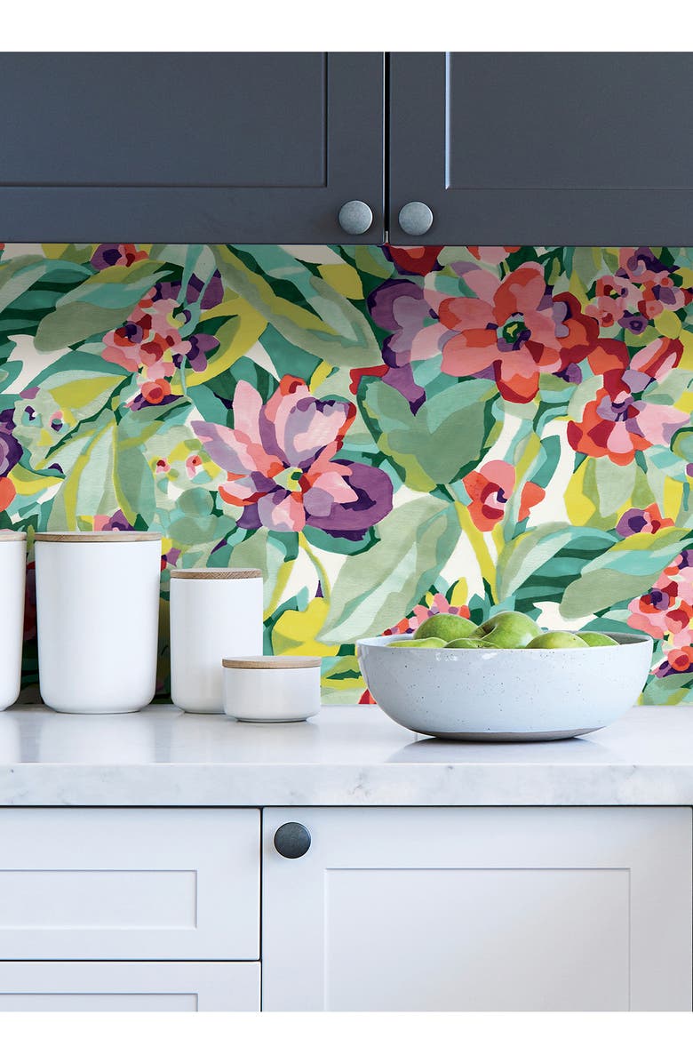 Wallpops Belles Fleurs Peel & Stick Wallpaper, Alternate, color, 