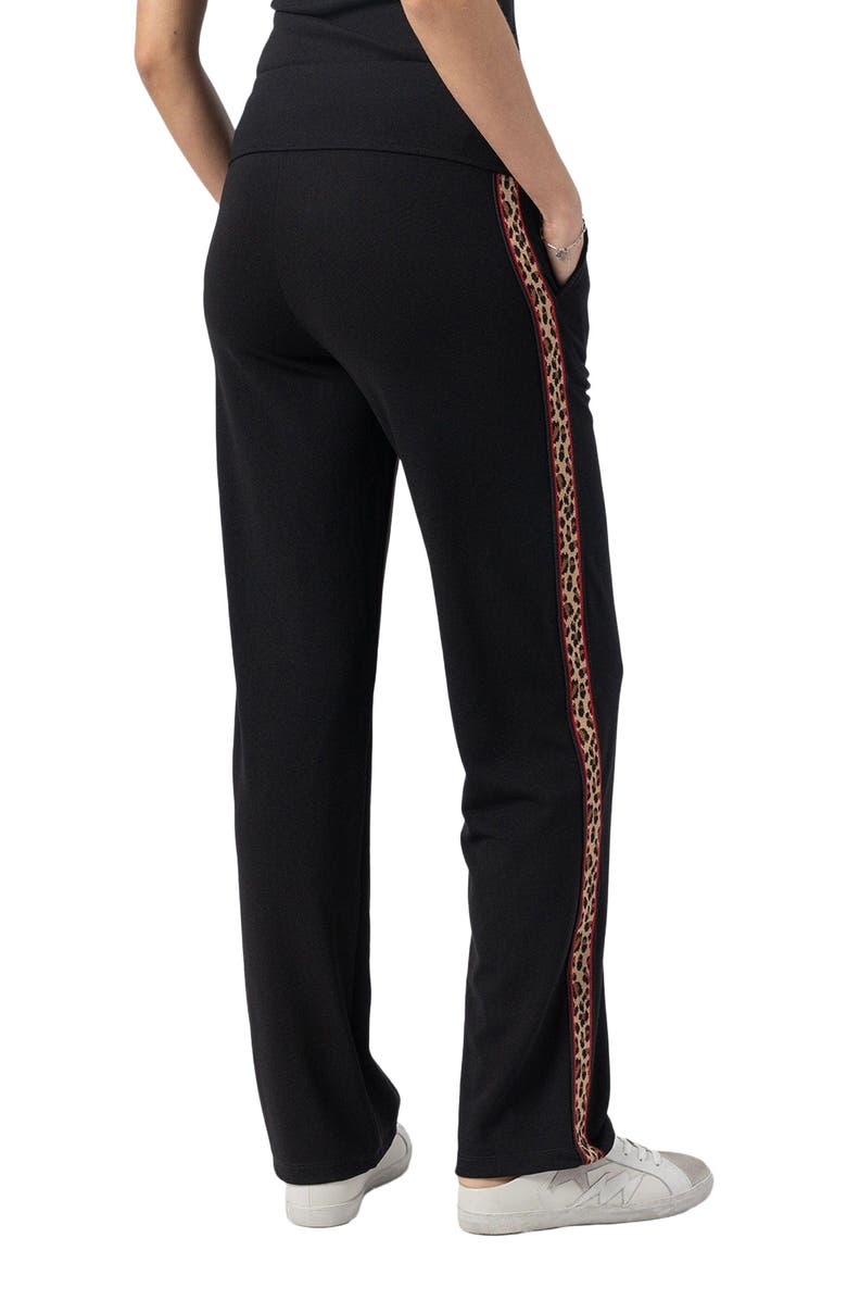 Saint + Sofia Runway Pant, Alternate, color, Black Leopard