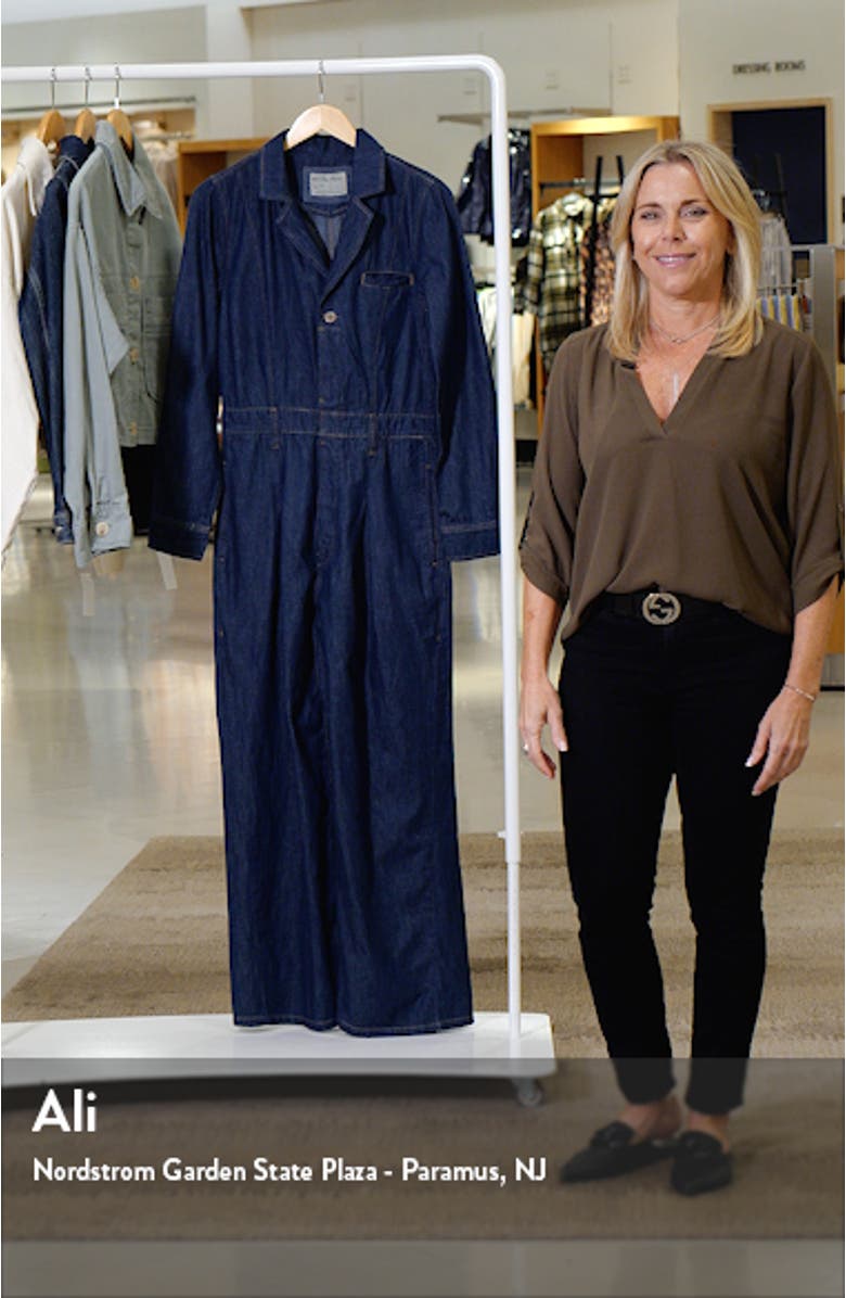 The Franklin Long Sleeve Denim Jumpsuit, sales video thumbnail