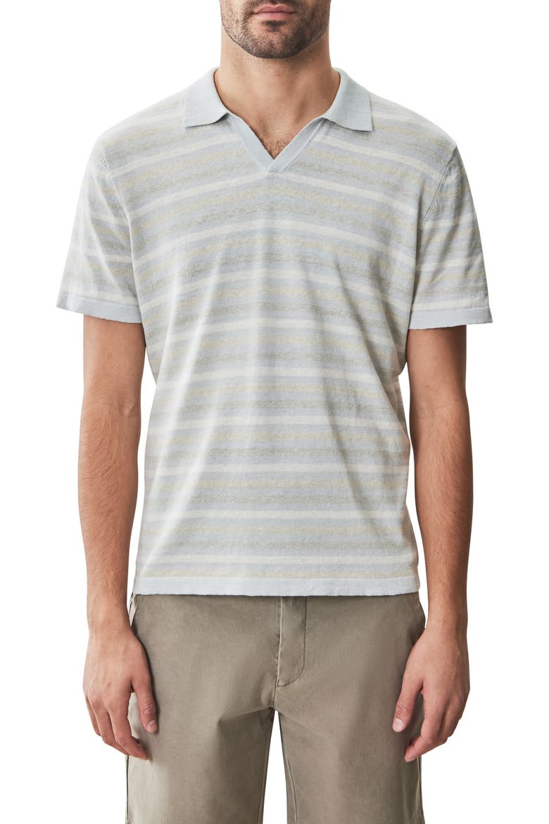 Lesko Johnny Collar Polo Sweater, Main, color, OLIVE