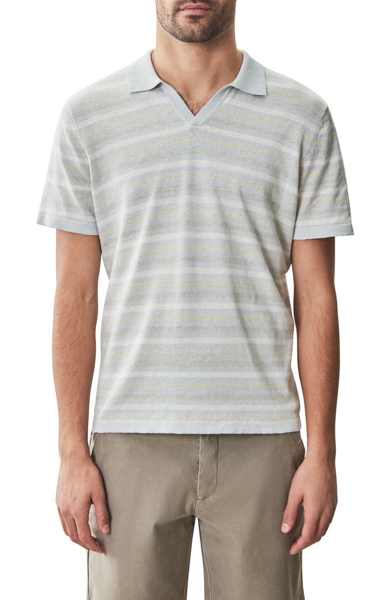 Robert Barakett Lesko Johnny Collar Polo Sweater, Main, color, Olive